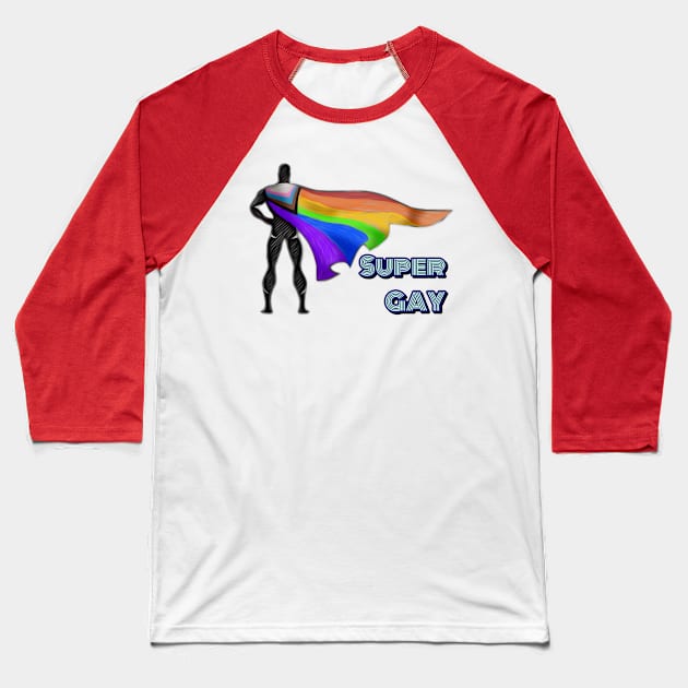 Super Gay Baseball T-Shirt by LunaSea Arts